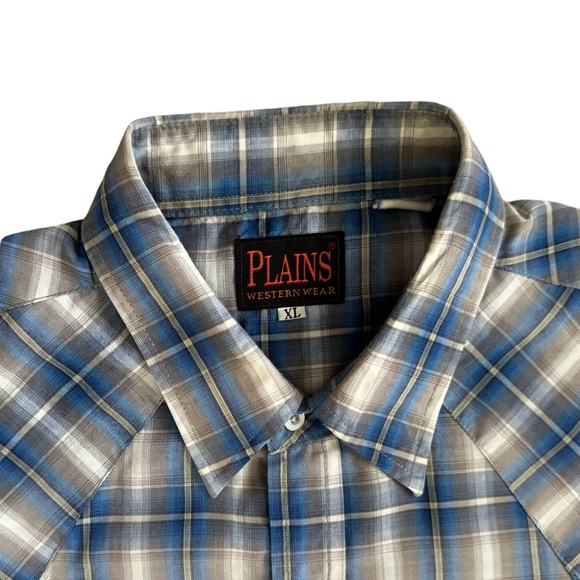 Men’s Blue-Gray Western Shirt Sz XL - Picture 5 of 11